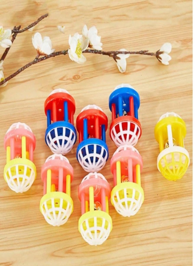 KittuPet ألعاب قطط بلاستيكية من KittuPet، كرات رنانة، كرات خشخيشة بألوان عشوائية، قطعتان مع جرس. - Image 1